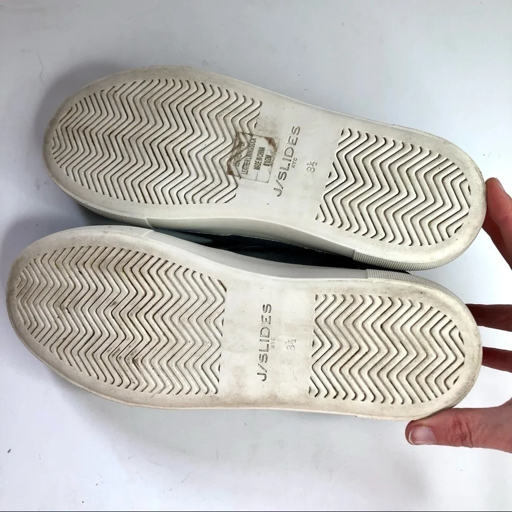 J/Slides Acer grey suede slip on platform sneakers size 8.5
